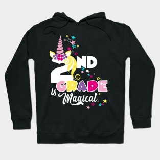 Second Grade Girls Unicorn 2nd Grader Magical Unicorn Lover Gift Hoodie